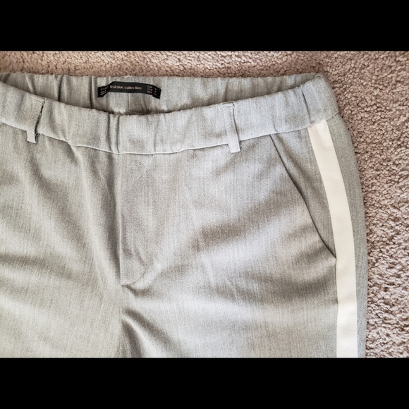 ZARA Trafaluc Collection Cropped Gray Pants Size M - Picture 6 of 7